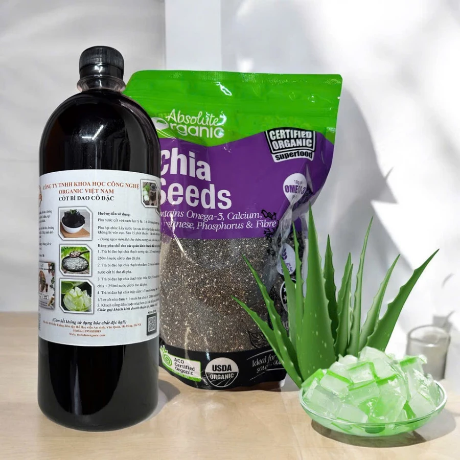 COMBO 28 ly trà bí đao An Nhiên (cốt bí đao - hạt chia - nha đam)